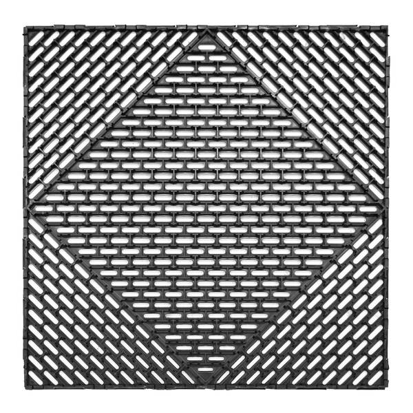 Photo of 6-Count Charcoal Perforated Interlocking Garage Tiles