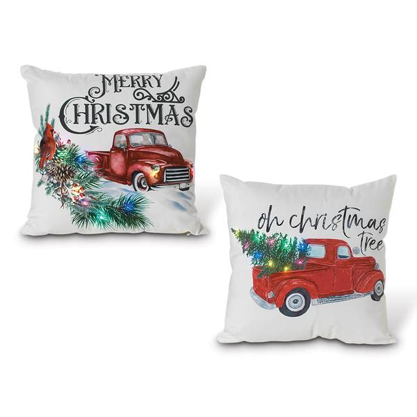 Holiday Pillows God Bless America 18 x 18 White Indoor Throw Pillow