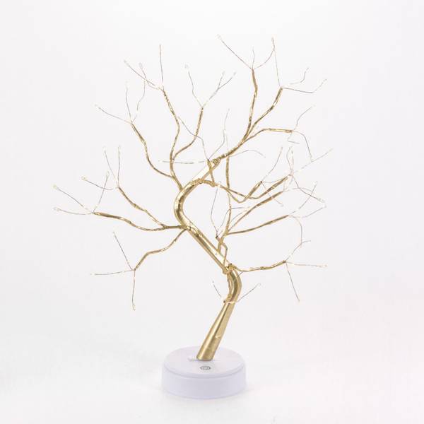 Photo of Elegant Champagne Gold Tree with Warm LED Lights