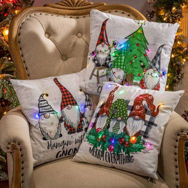 Christmas Gnomes Throw Pillows Couch Bed Sofa Lumbar Pillow Indoor Outdoor  20 x 14, 20 x 14 - Dillons Food Stores