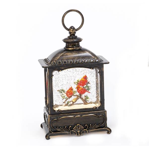 Photo of Vintage Christmas Light Water Globe Lantern with Cardinal
