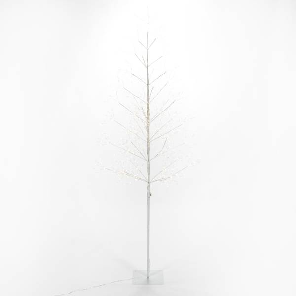 Photo of 7 Foot Tall White Glowing Lighted Tree with Micro LEDs