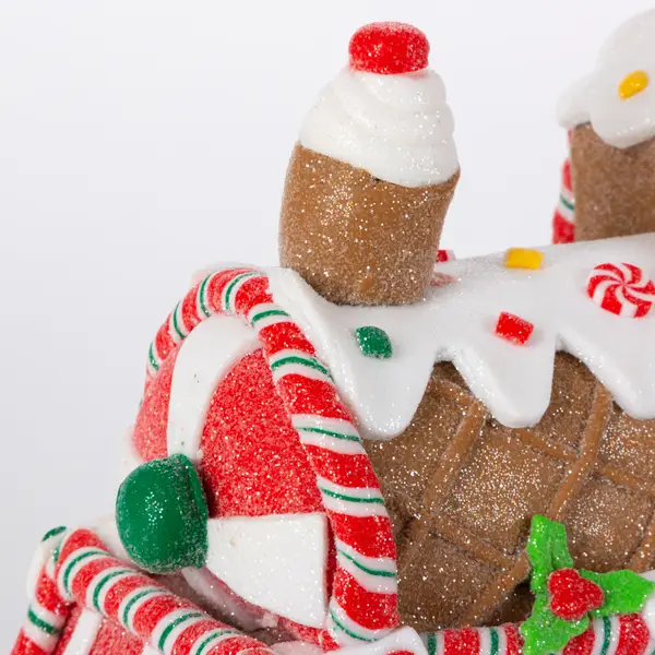 Gerson 19.5 in. Clay Dough Gingerbread Train Holiday Decor