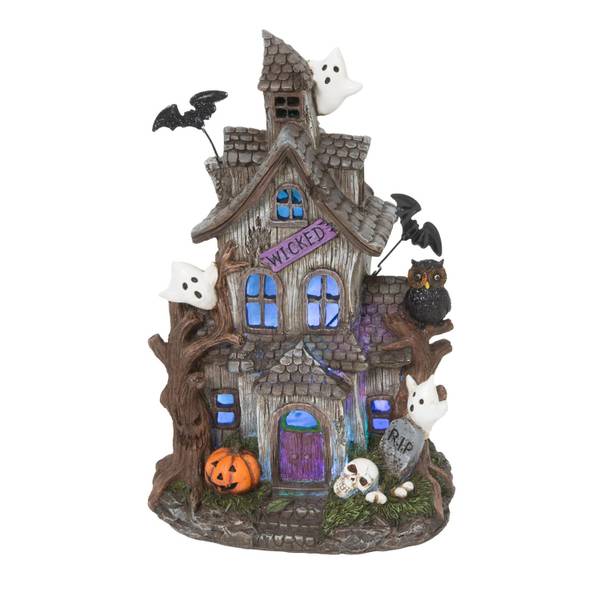 Photo of 11.6 in. Illuminated Spooky Haunted Halloween House