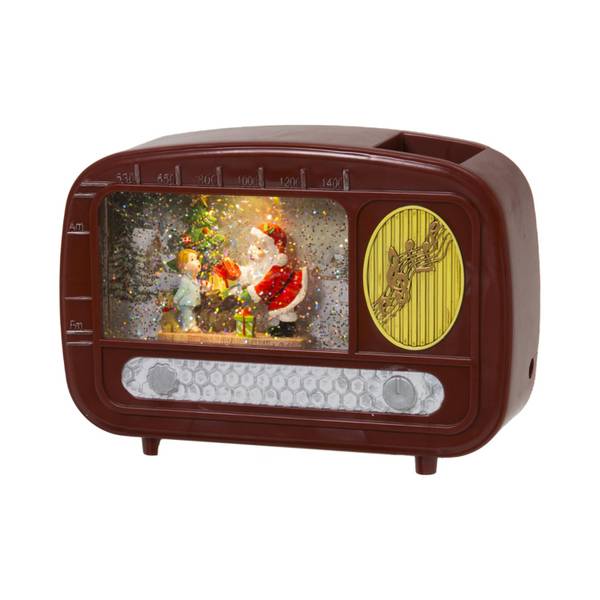 Photo of 8.625 in. Illuminating Spinning Holiday Radio Water Globe
