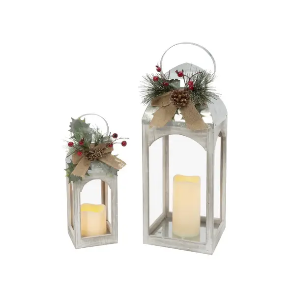 Decorative Christmas Holiday Frosted Mason Jar Luminaries Lantern Set  (Battery Operated, 4 PACK) from PaperLanternStore -  -  Paper Lanterns, Decor, Party Lights & More