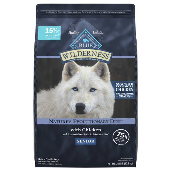 Photo of High Protein Natural Wholesome Grains Chicken Senior Dry Dog Food, High-Protein Formula, 24 lb