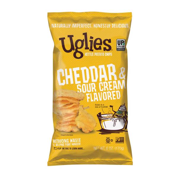 Uglies 6 oz Cheddar and Sour Cream Kettle Chips 161856 Blain's Farm