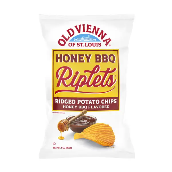 Old Vienna of St Louis (Red Hot Riplets Hot BBQ Flavored , 5oz 3 Pack)