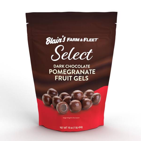 Photo of 16 oz Select Dark Chocolate Pomegranate Fruit Gels