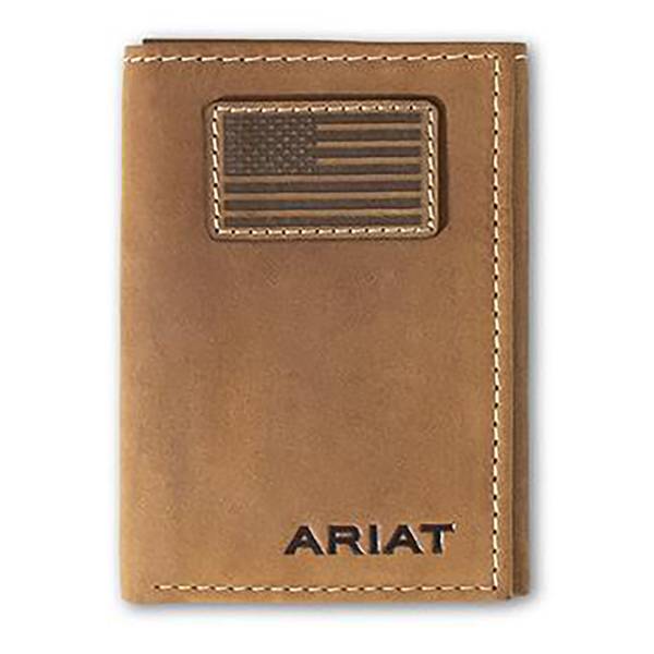 Photo of Mens TriFold Flag Patch Logo Wallet