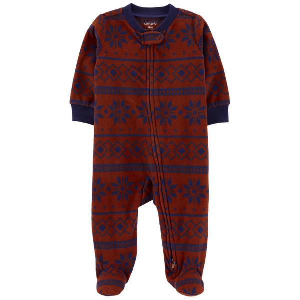 Carter s Infant Boys Aztec Print 2 Way Zip Fleece Sleep and Play