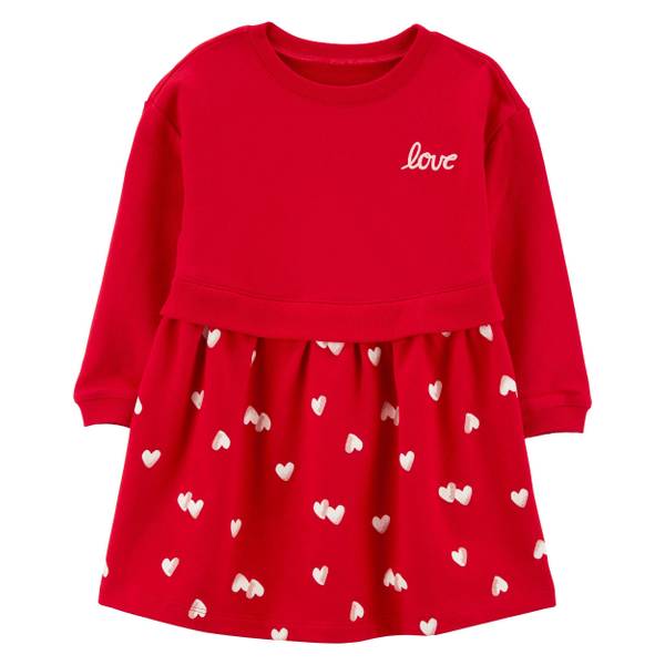 Carter's Toddler Girls Love Hearts French Terry Dress - 2Q055110-2T ...