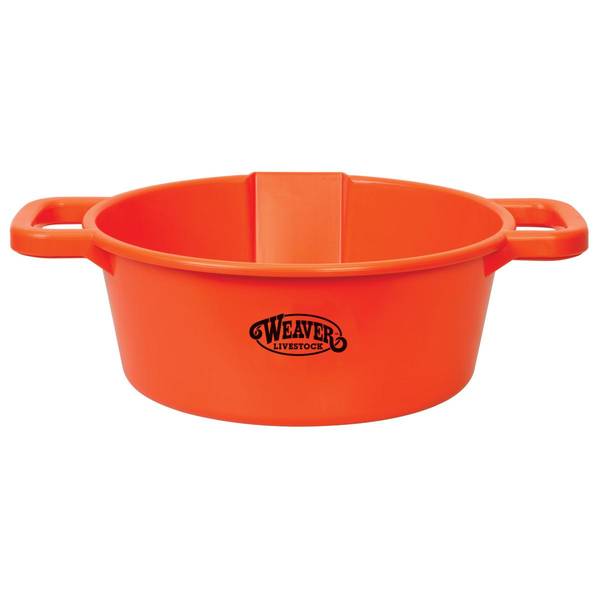 Weaver Leather Large Round Feed Pan - 69-1073-OR | Blain's Farm & Fleet