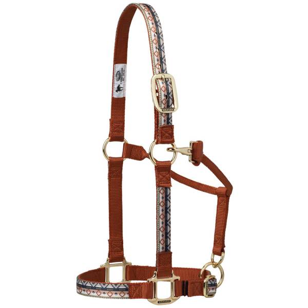 Photo of Non-Adjustable Patterned Nylon Horse Halter