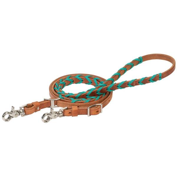 Photo of 5/8" x 8' Laced Barrel Rein with Polyester Shoe Lacing
