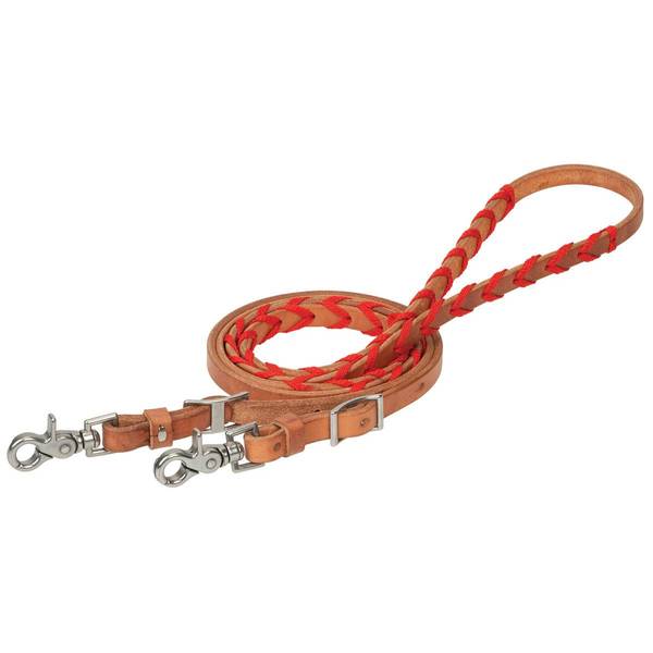 Photo of 5/8" x 8' Laced Barrel Rein with Polyester Shoe Lacing