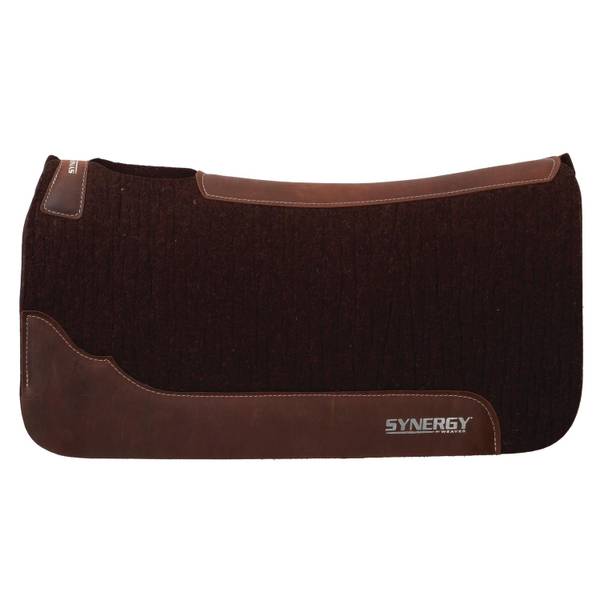 Photo of Synergy Contoured Steam Pressed 100% Merino Wool Felt Performance 3/4" Saddle Pad