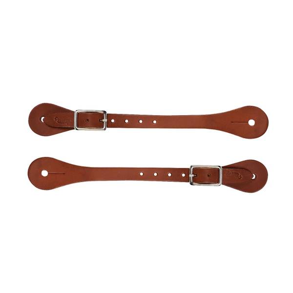 Photo of Single-Ply Brown Latigo Leather Spur Straps