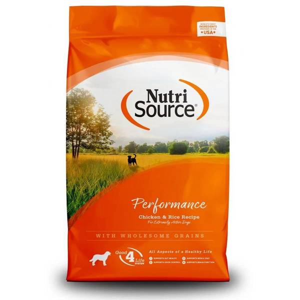NutriSource 40 lb Performance Chicken and Rice 30/20 Dog Food 21230 Blain's Farm & Fleet