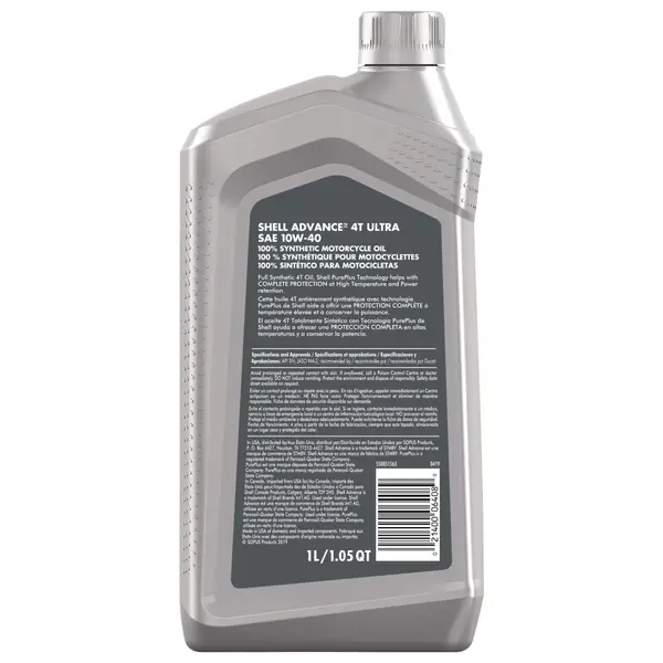 Shell 1 Quart Advance 4T Ultra 10W-40 Motorcycle Oil