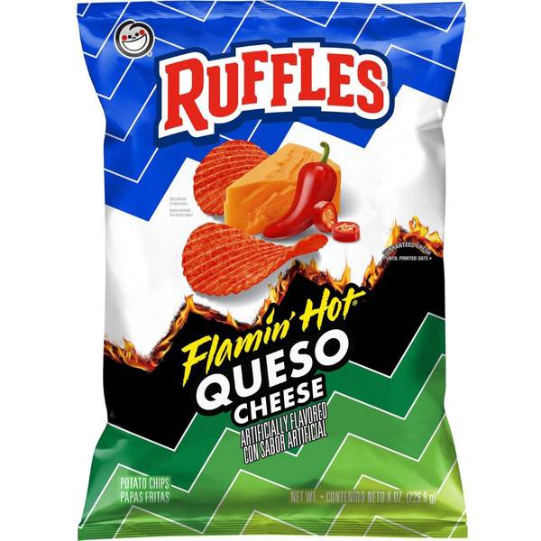 Ruffles 8 oz Flamin Hot Queso Chips - 72695 | Blain's Farm & Fleet