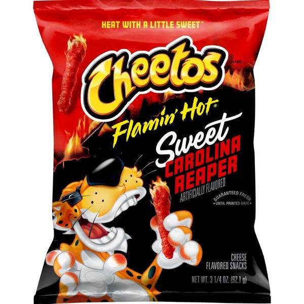  Cheetos Cheese Snacks, Crunchy, Flaming Hot, 3.25 Ounce (Pack  of 28)