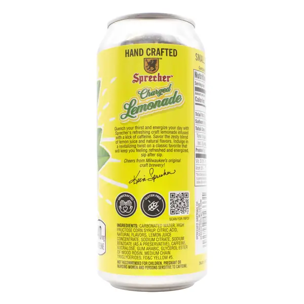 Sprecher Brewing Co. 16 oz Charged Lemonade Original Can - 16 LEM