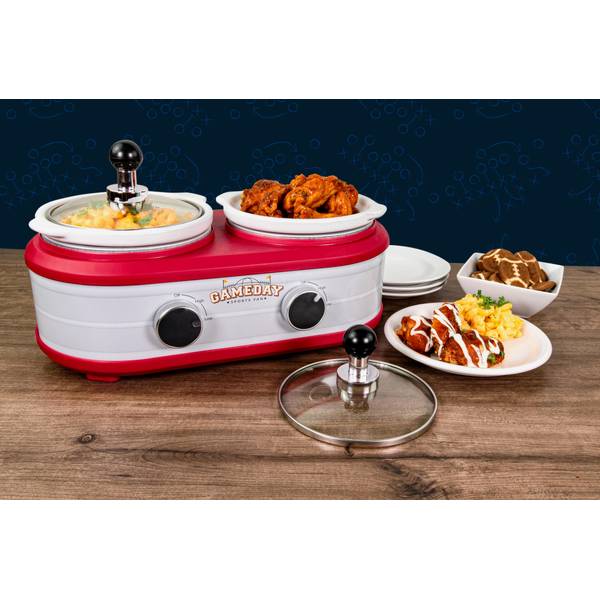 HOTLOGIC 3-Quart Red Rectangle Slow Cooker in the Slow Cookers department  at