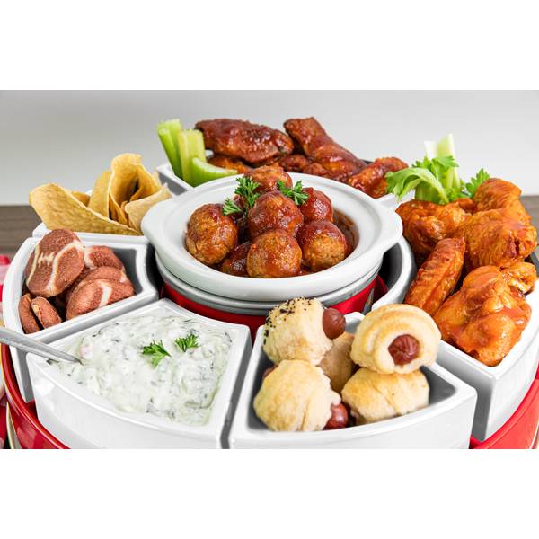 Game Day Lazy Susan Appetizer Server - GDLSAS8RDSL | Blain's Farm