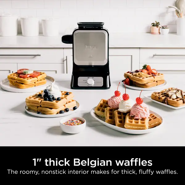 The BEST Waffle Breakfast Sandwich EVER!  Ninja Belgian Waffle Maker  Recipes! 