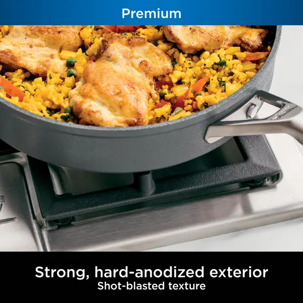 Ninja Foodi NeverStick Premium Everyday Pan with Glass Lid - Hard-Anodized 12