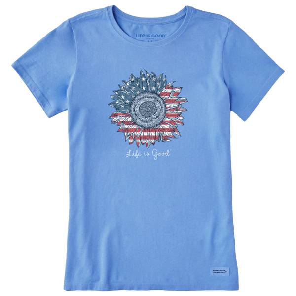 Life Is Good Women's American Sunflower Short Sleeve Tee - 107829-S ...