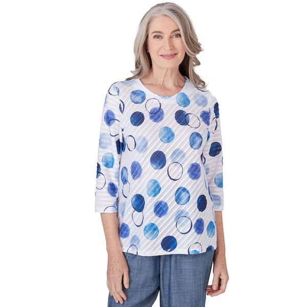 Alfred Dunner Women's Dots Knit Top 58454VA960S Blain's Farm & Fleet