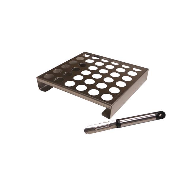 Photo of Stainless Steel 36 Hole Jalapeno Rack nd Corer Tool