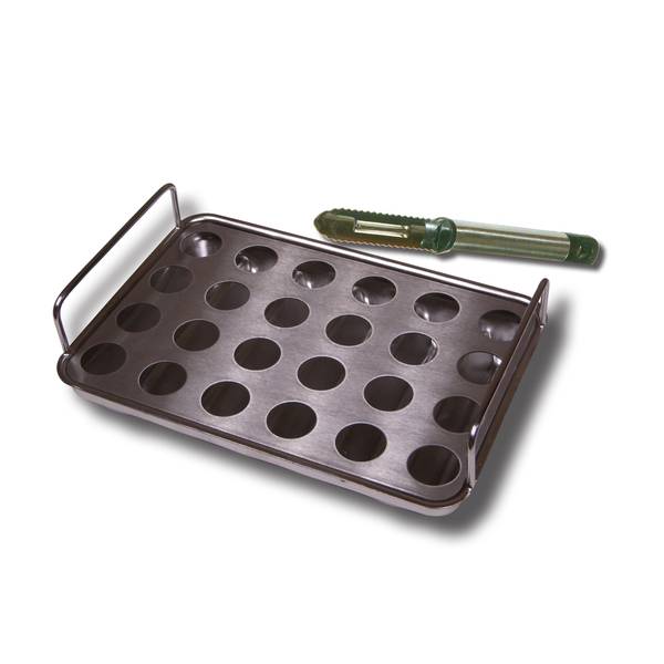 King Kooker Stainless Steel 24 Hole Jalapeno Rack and Jalapeno Corer 24VJR Blain's Farm & Fleet