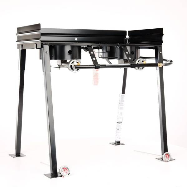 Photo of Portable Propane Dual Burner Outdoor Camp Stove with Detachable Legs