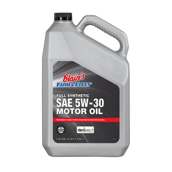 Blain's Farm & Fleet 5 Quart 5W-30 Full Synthetic Motor Oil - 620861407168