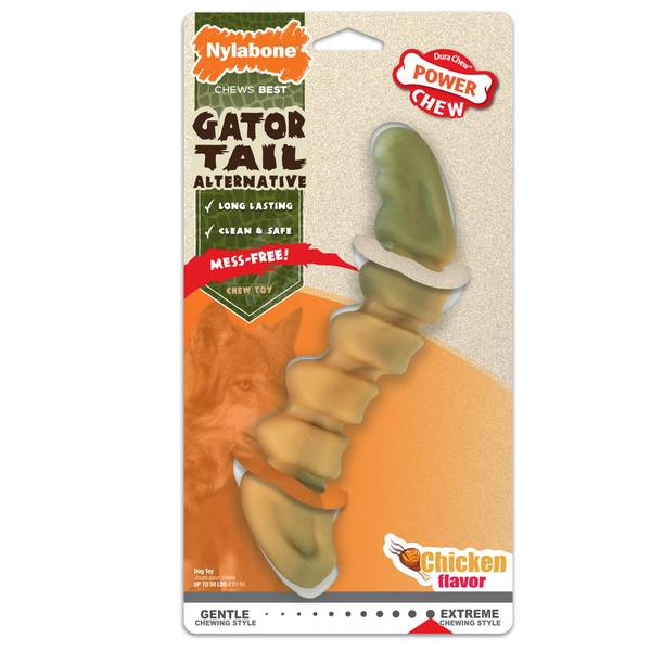 Nylabone Large Power Chew Gator Tail Chicken Chew Toy NAT104P Blain's Farm & Fleet