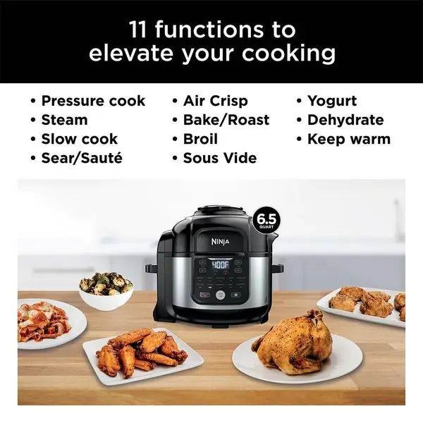 Ninja 6.5 Quart Foodi 11 in 1 Pro Pressure Cooker Air Fryer FD302 Blain s Farm Fleet