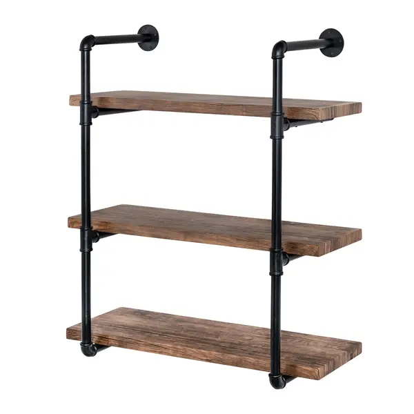 Honey Can Do Collapsible 3-Tier Metal Shelf on Wheels, Black