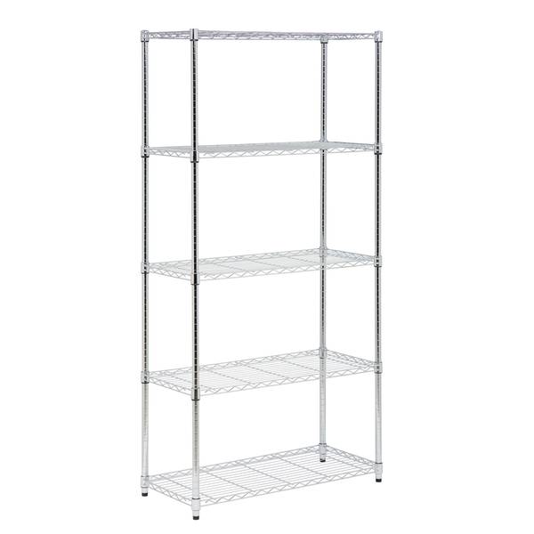 Photo of 5-Tier Adjustable Shelving Unit With Wheels and 350-lb Weight Capacity Per Shelf