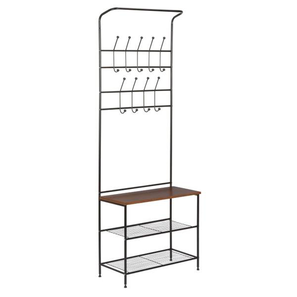 Honey Can Do Entryway Organizer With Hooks For Hanging And Shoe Storage