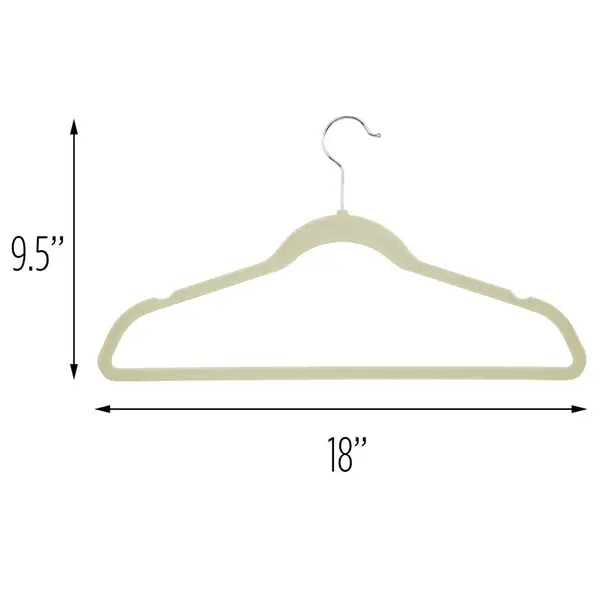 Honey-Can-Do Light Green Slim-Profile Non-Slip Velvet Hangers