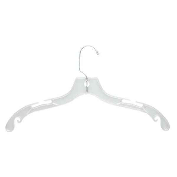 Photo of 24-Pack Clear Plastic Hangers With Swivel Hook And Notches