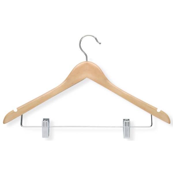 Photo of 12-Pack Wooden Maple Clip Hangers for Suits