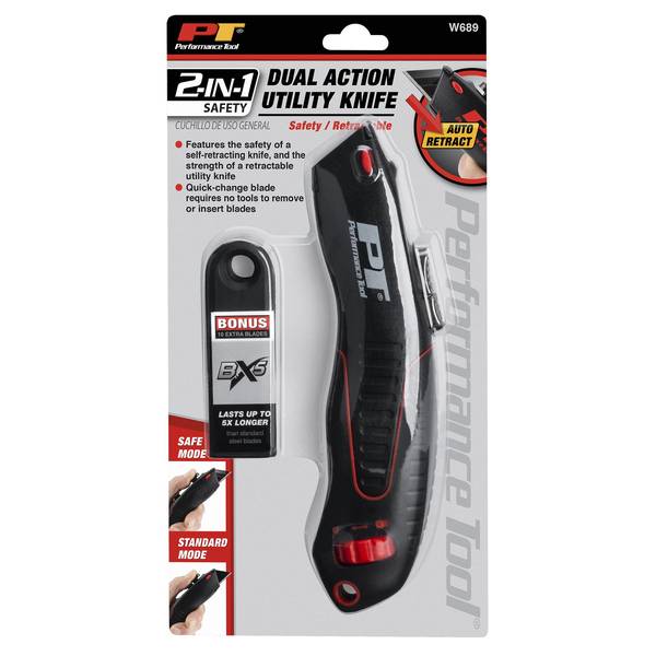 Performance Tool BX5 Dual Safety Utility Knife - W689 | Blain's Farm ...