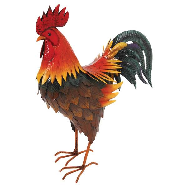 Gerson Metal Rooster Figurine - 2386730 | Blain's Farm & Fleet