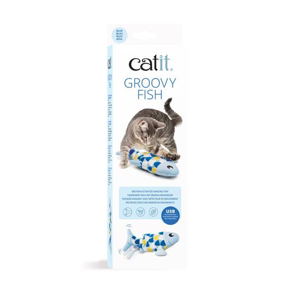 Catit Blue Groovy Fish Interactive Cat Toy