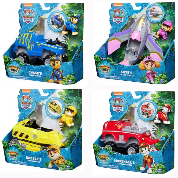 Paw Patrol Jungle Pups Toy Truck with Collectible Action Figure Assortment 6067778